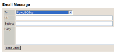 E-Mailing Payroll screen shot